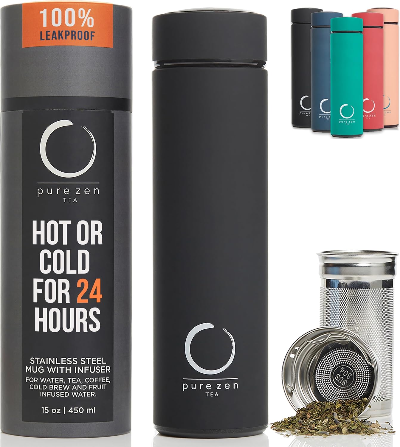 Thermos with Infuser for Hot and Cold Infusions, Coffee and Fruit ...