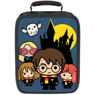 Harry Potter Lunch Box Hogwarts Reversible Sequin Insulated Lunch Bag Tote  *NEW