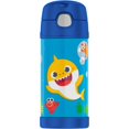 thumbnail image 1 of Thermos Kids 12oz Stainless Steel Vacuum Insulated Funtainer Straw Bottle, Baby Shark, 1 of 6