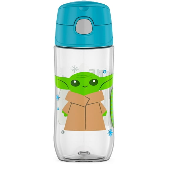 Thermos Kids Plastic Water Bottle with Spout, Mandalorian, 16 oz