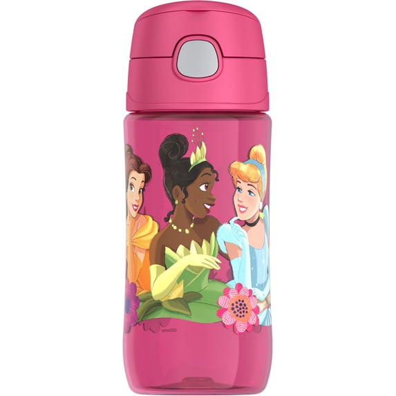 Thermos Kids Plastic Water Bottle with Spout, Princess, 16 oz