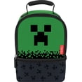 thumbnail image 1 of Thermos Kids Reusable Dual Compartment Lunch Bag, Minecraft, 1 of 2