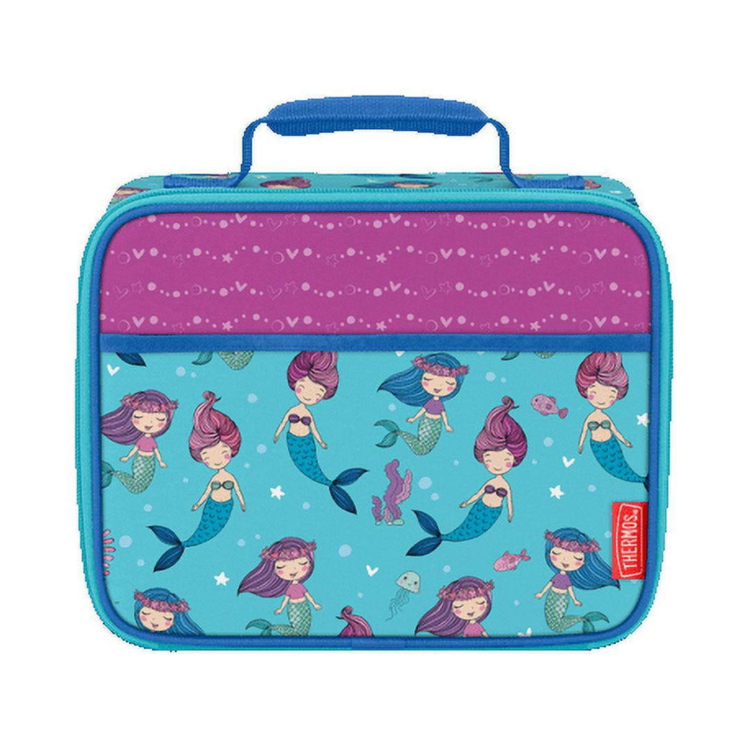 Thermos Kids' Soft Lunch Kit/Insulated Lunch Box,Mermaid,2021 Edition, Back  to School 