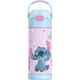 thumbnail image 1 of Thermos Kids Stainless Steel Funtainer Water Bottle with Straw, Dishwasher Safe, Leak Proof, Stitch, 14 Fluid Ounces, 1 of 7