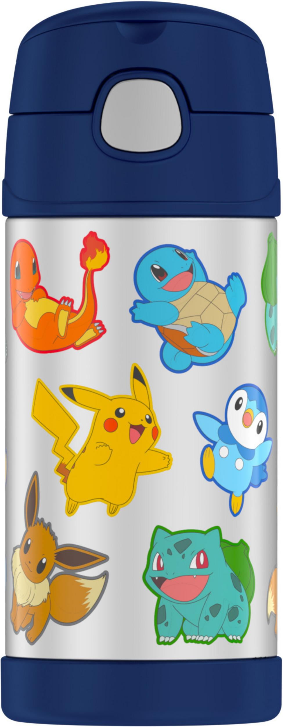2 Kids Pokémon Water Bottles - Thermos Brand Pikachu Charizard