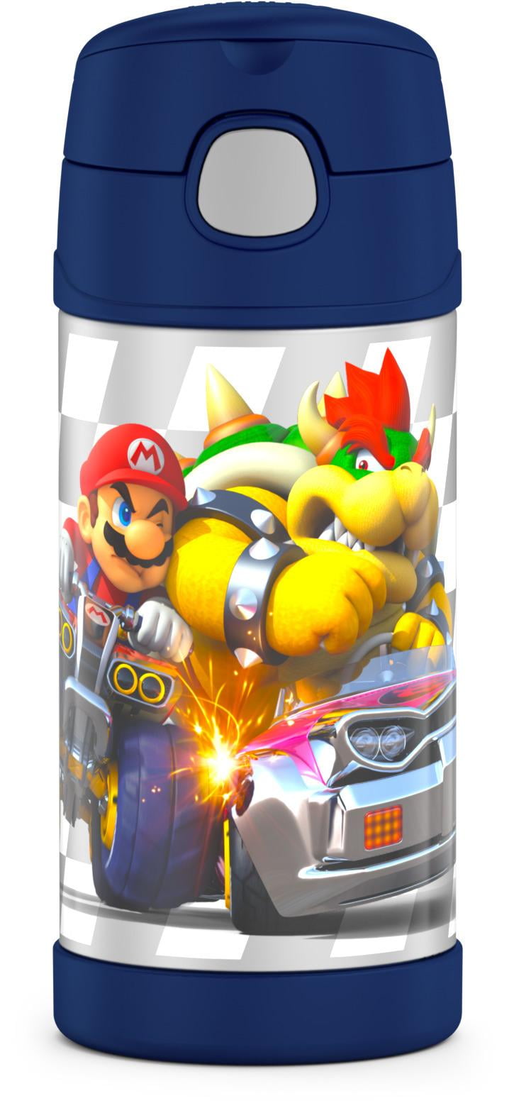 Super Mario Metal Water Bottle with Straw