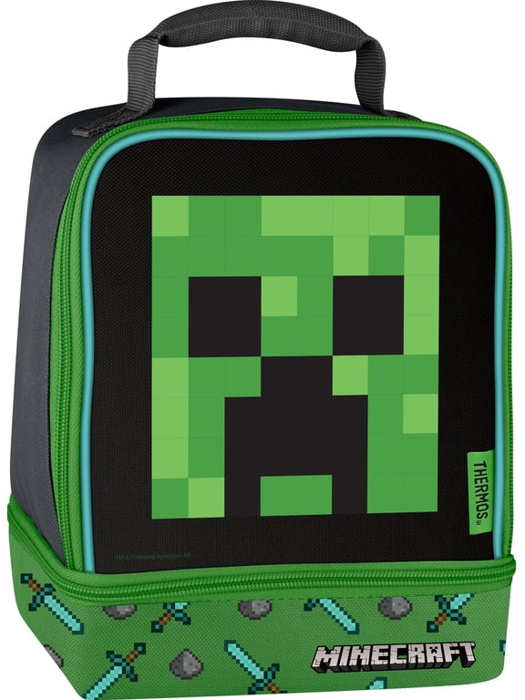 Reusable Dual Compartment Lunch Box, Minecraft
