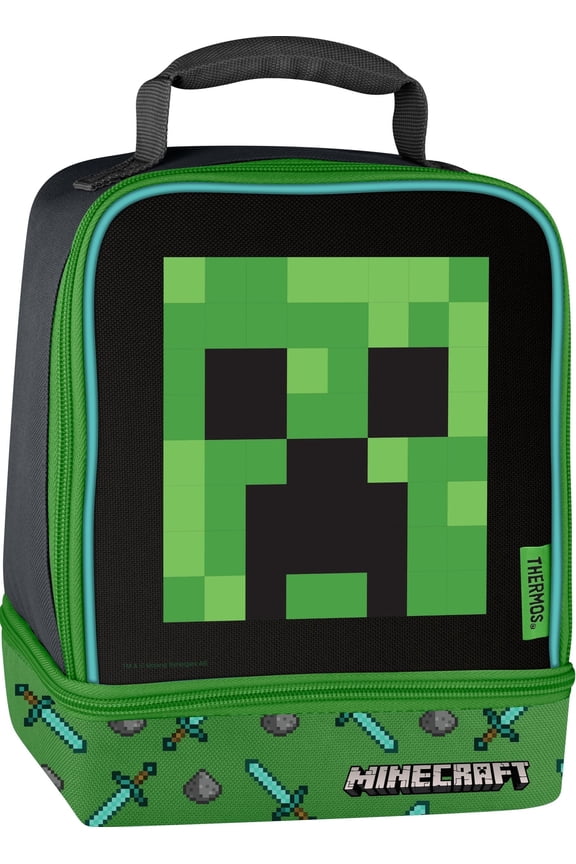 Dual Compartment Reusable Lunch Kit, Minecraft
