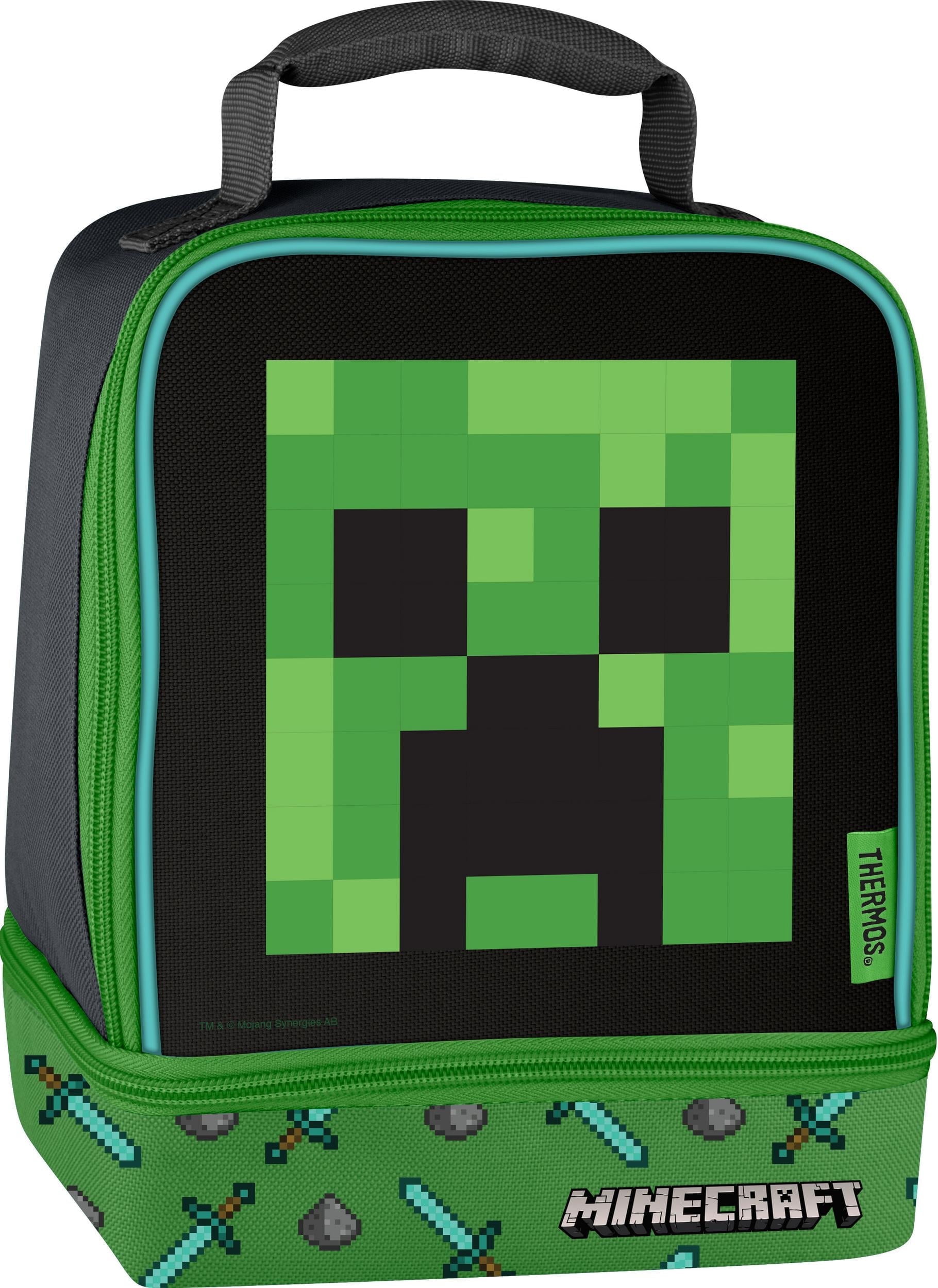 Thermos Reusable Dual Compartment Lunch Box, Minecraft
