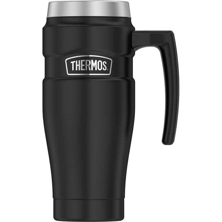 Thermos Stainless King 16 OZ Travel Mug with Handle, Black 