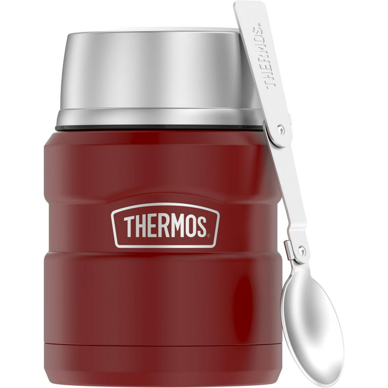 Insulated food jar with folding spoon 24cl / 8oz red - Snack Jar - Thermos