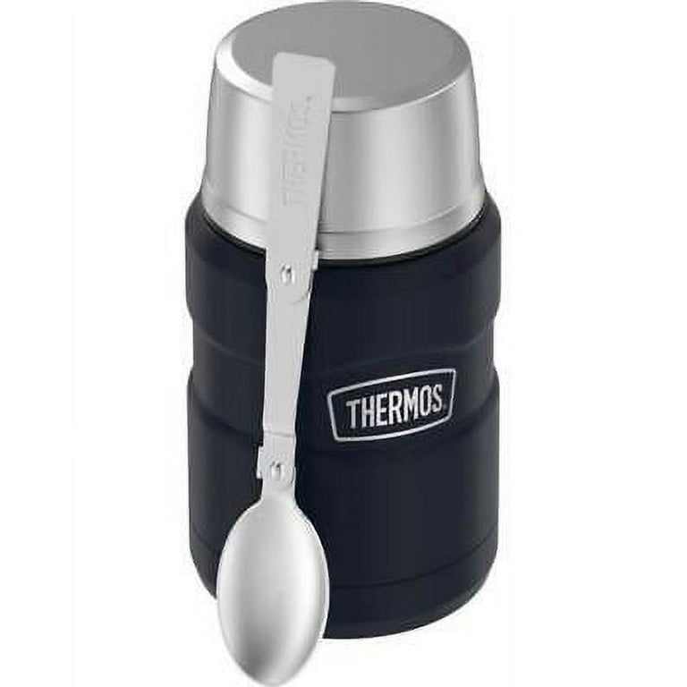  THERMOS Stainless King Vacuum-Insulated Food Jar with Spoon, 16  Ounce, Midnight Blue : Home & Kitchen