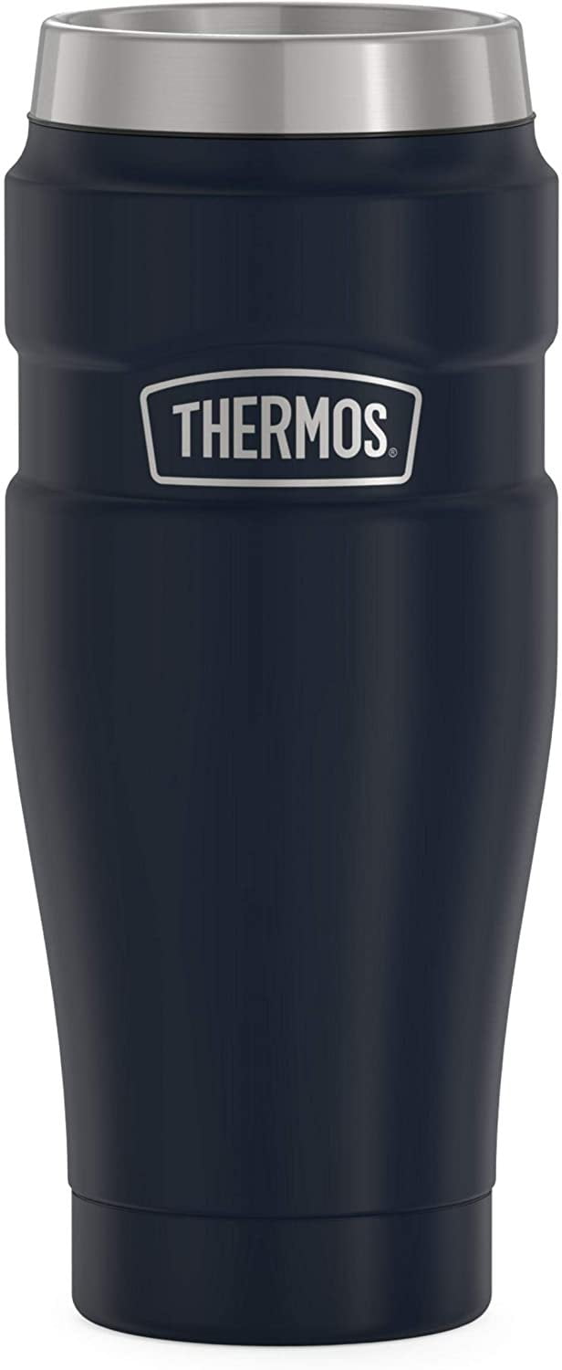 Thermos 16 Oz Stainless King Vacuum Insulated Tumbler, Matte Blue 