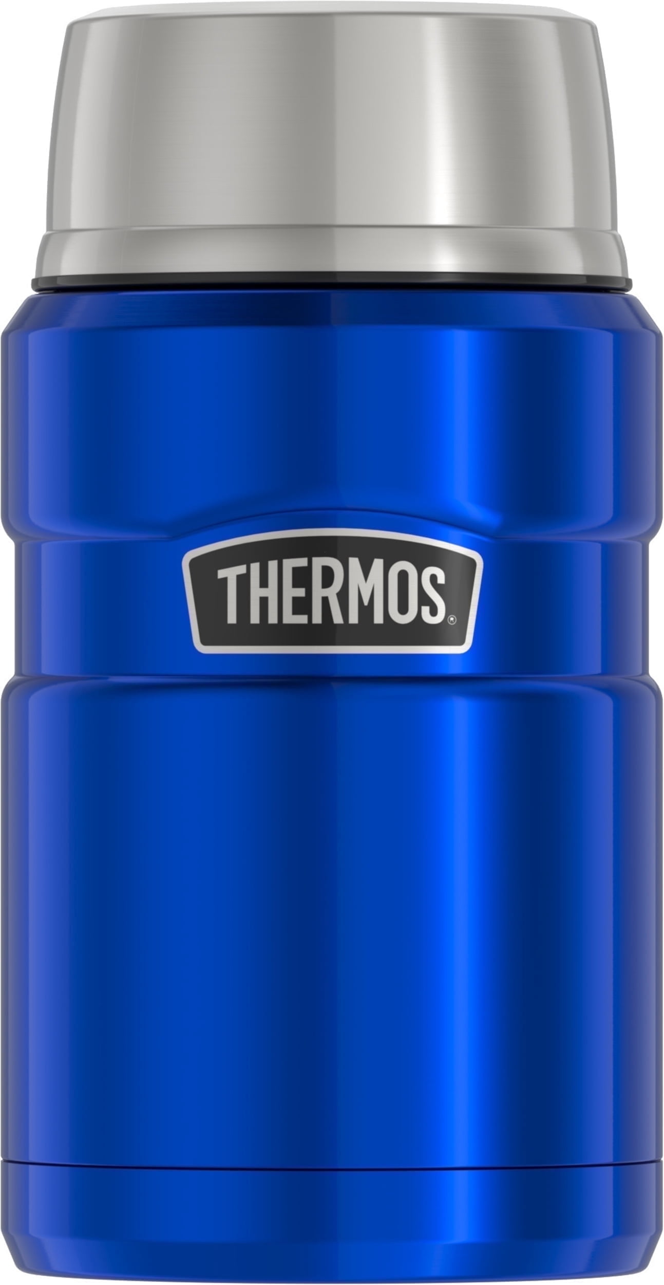 Thermos Stainless King Vacuum Insulated Food Jar with Folding Spoon Blue 24oz