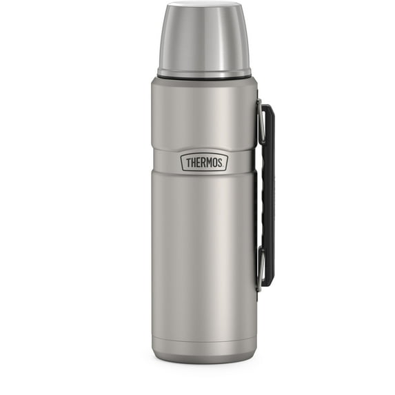 Thermos Stainless King Vacuum Insulated Beverage Bottle, Matte Stainless Steel, 40oz