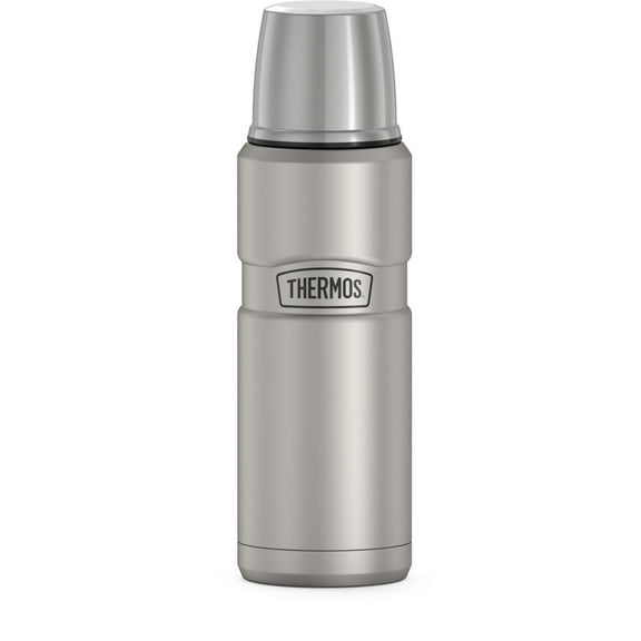 Thermos Stainless King Vacuum Insulated Beverage Bottle, 16oz, Matte Stainless Steel