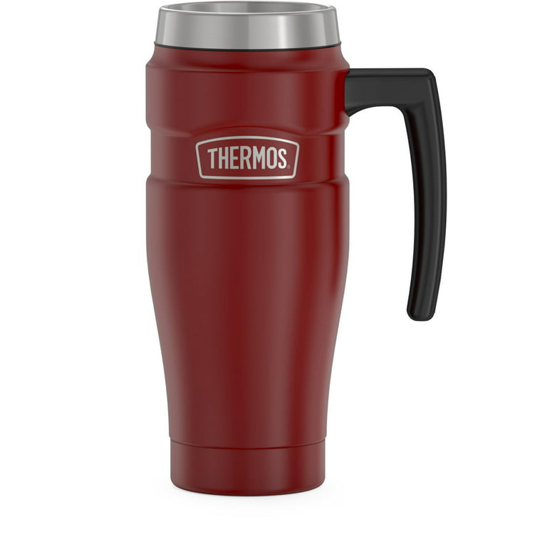 Swan Vintage Vacuum Thermos Bottle Coffee Insulated Stainless Handle Red 32  oz