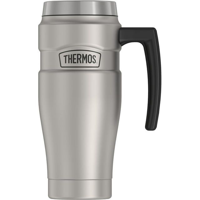 Thermos King Vacuum Insulated Mug, 16oz, Matte Stainless Steel ...