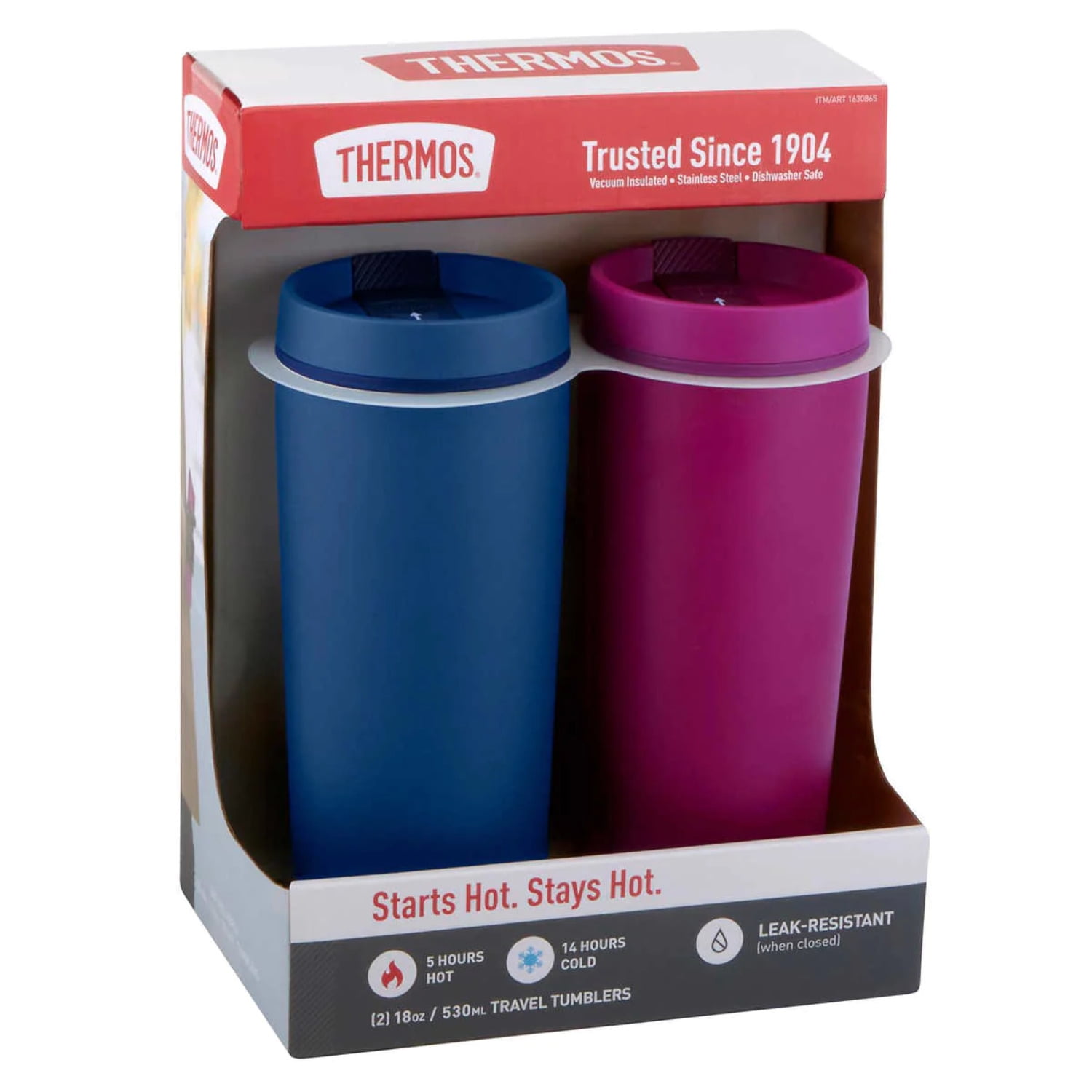 Costco Thermos Thermos Stainless Steel 18oz Travel Tumbler, 2-pack 29.99