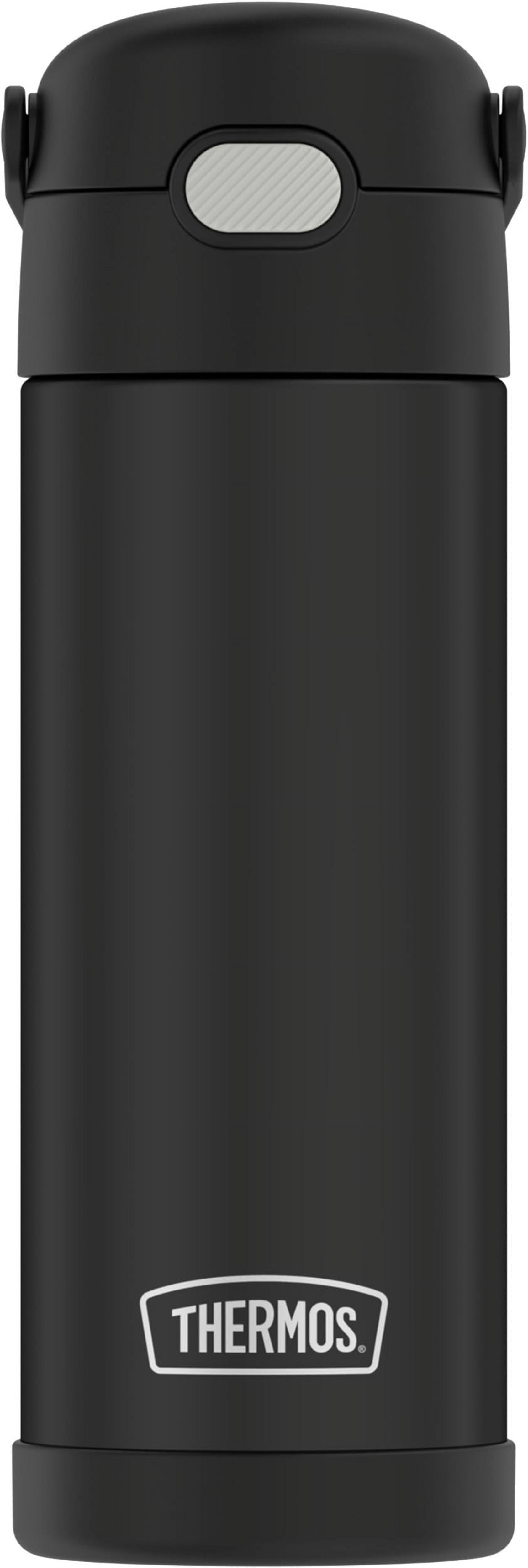 Thermos Stainless Steel Funtainer Water Bottle with Chug Spout 16 oz Black