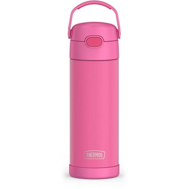 Thermos Stainless Steel Funtainer Water Bottle with Chug Spout, Pink, 16 Fluid Ounces