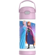 Thermos Kids Stainless Steel Funtainer Water Bottle with Straw, Dishwasher Safe, Leak Proof, Frozen, 14 oz