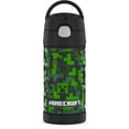 thumbnail image 1 of Thermos Stainless Steel Funtainer Water Bottle with Straw, Minecraft, 12 Fluid Ounces, 1 of 9