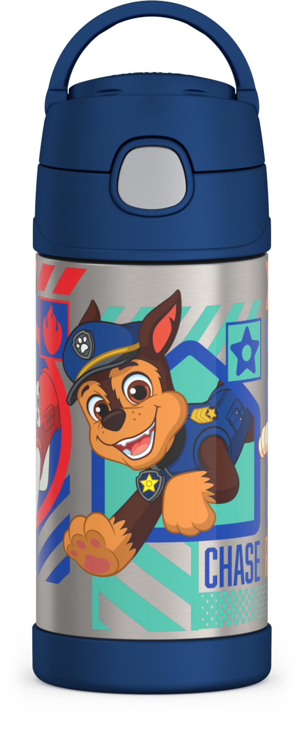 Thermos Stainless Steel Funtainer Water Bottle with Straw, Paw Patrol, 12 Fluid Ounces