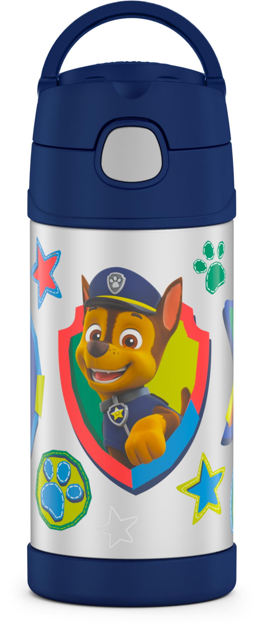 Thermos Stainless Steel Funtainer Water Bottle with Straw, Paw Patrol, 12 Fluid Ounces