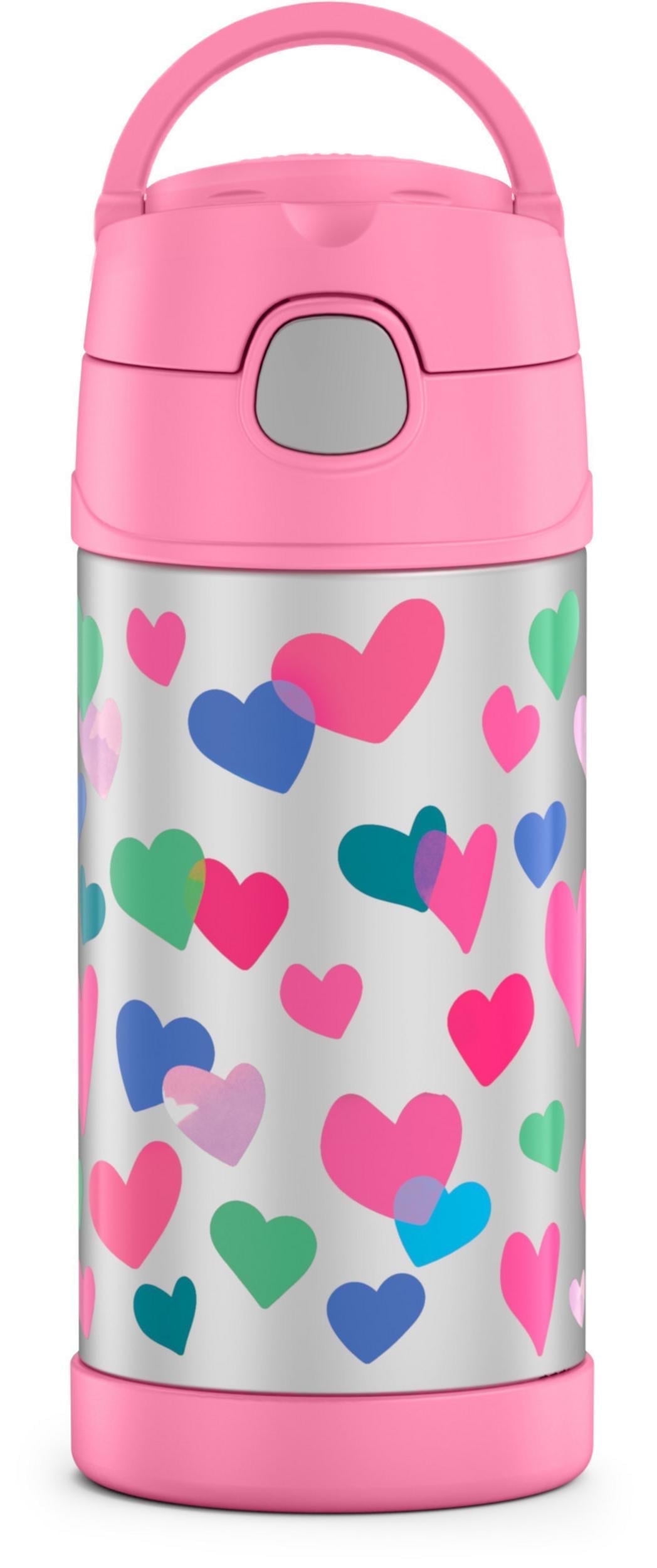Thermos Stainless Steel Funtainer Water Bottle with Straw, Pink