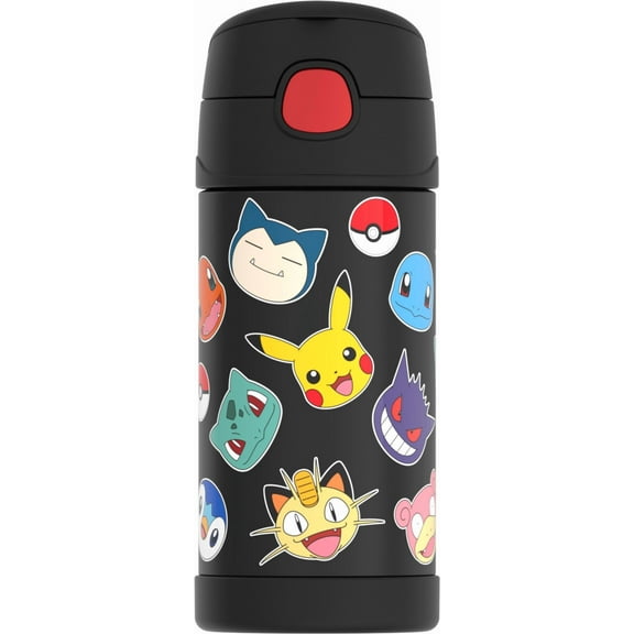 Thermos Stainless Steel Funtainer Water Bottle with Straw 12oz Pokemon