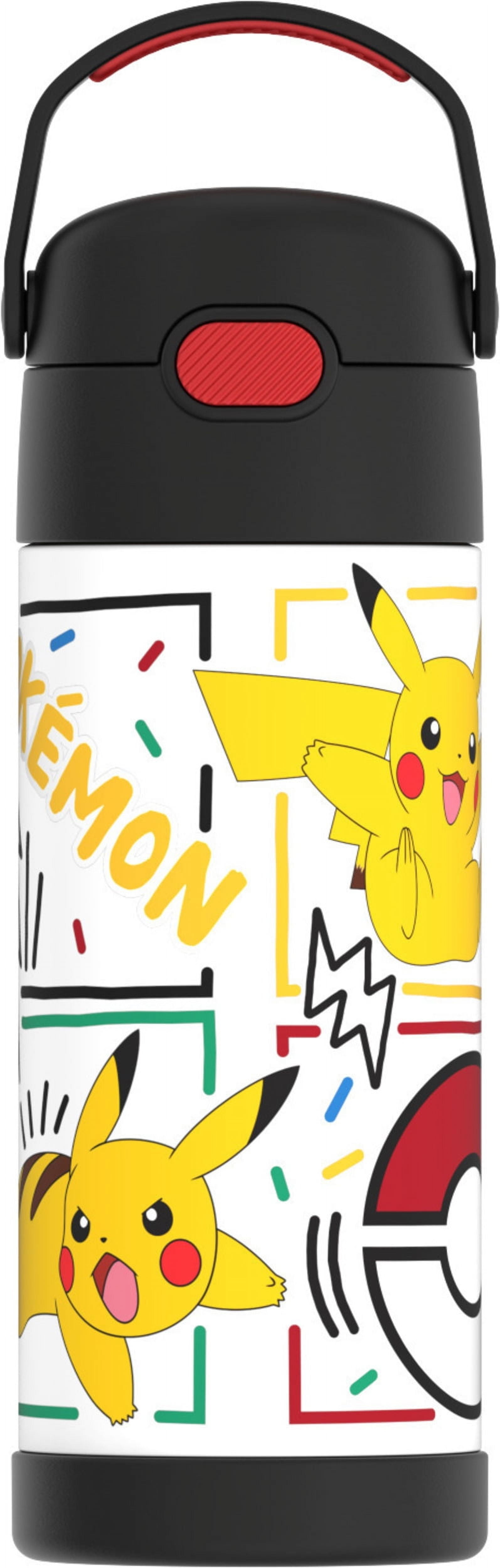 Walmart discounts of Thermos Stainless Steel Funtainer Water Bottle with Straw, Pokemon, 14 Fluid Ounces