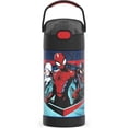 thumbnail image 1 of Thermos Stainless Steel Funtainer Water Bottle with Straw, Red Spider-Man, 12 Fluid Ounces, 1 of 4