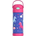 thumbnail image 1 of Thermos Kids Stainless Steel Funtainer Water Bottle with Straw, Dishwasher Safe, Leak Proof, Unicorn, 14 oz, 1 of 13