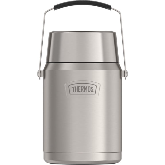 Thermos Stainless Steel Insulated Food Jar with 2 Containers, Stainless Steel, 47oz