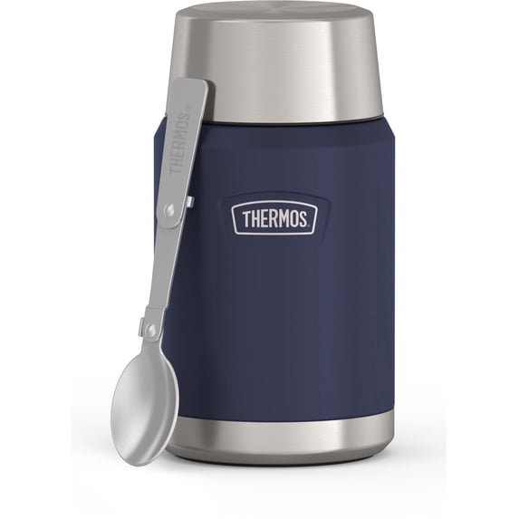 Thermos Stainless Steel Insulated Food Jar with Spoon, 24oz, Mystical Navy