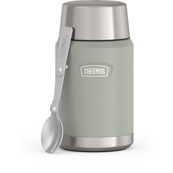 Thermos Stainless Steel Insulated Food Jar with Spoon, 24oz, River Rock