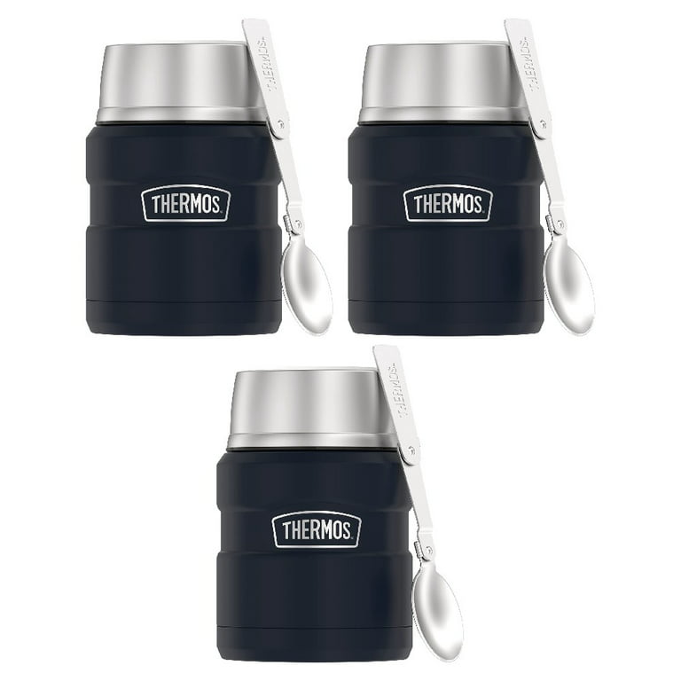 Thermos Stainless King Vacuum Insulated Food Jar - 16 oz. - Stainless Steel/Midn  
