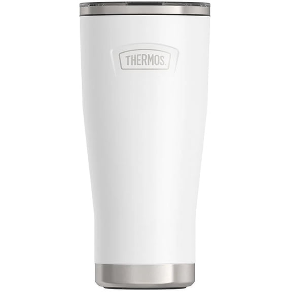 Thermos Stainless Steel Tumbler, w/ Slide Lock Lid, White, 24 oz
