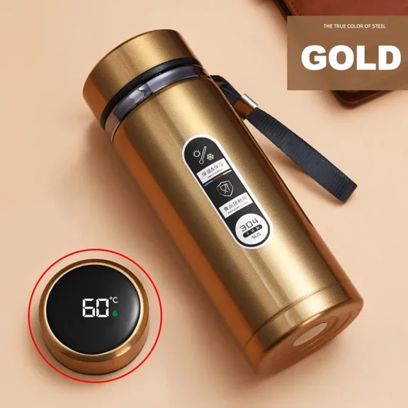 Thermos Sus304 Tea Water Bottle 500ML-1Liter Stainless Steel Vacuum Flask Portable Cups Bottle with LED Temperature Display