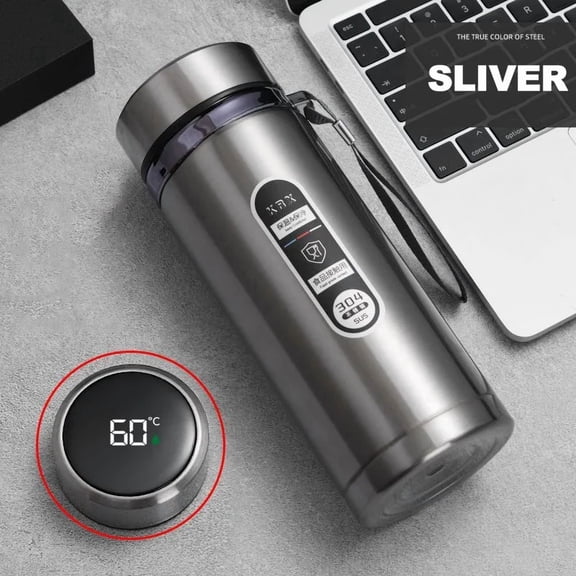 Thermos Sus304 Tea Water Bottle 500ML-1Liter Stainless Steel Vacuum Flask Portable Cups Bottle with LED Temperature Display