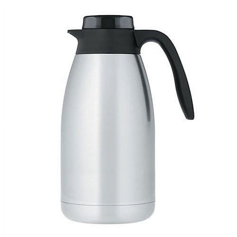 GrandTies 61oz Stainless Steel Thermal Coffee Carafe - Insulated Double  Walled Vacuum Coffee Thermos, Coffee Pot, Hot Water Dispenser - Thermos for  Hot Drinks, … in 2023