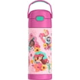 thumbnail image 1 of Thermos FUNtainer Vacuum Insulated Stainless Steel Bottle with Covered Straw, Princess, 14oz for Kids, 1 of 8