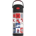 thumbnail image 1 of Thermos Funtainer Stainless Steel Vacuum Insulated Bottle with Covered Straw for Kids, Spiderman, 14oz, 1 of 8