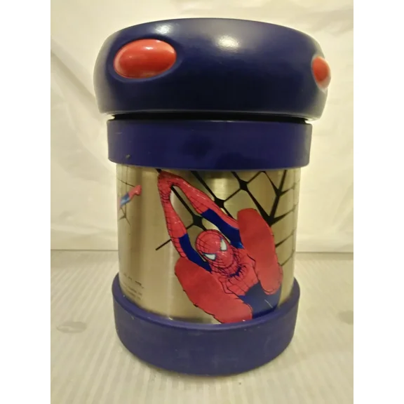 Thermos The Amazing Spiderman 3 Movie Marvel 2006 Stainless Steel Container Blue