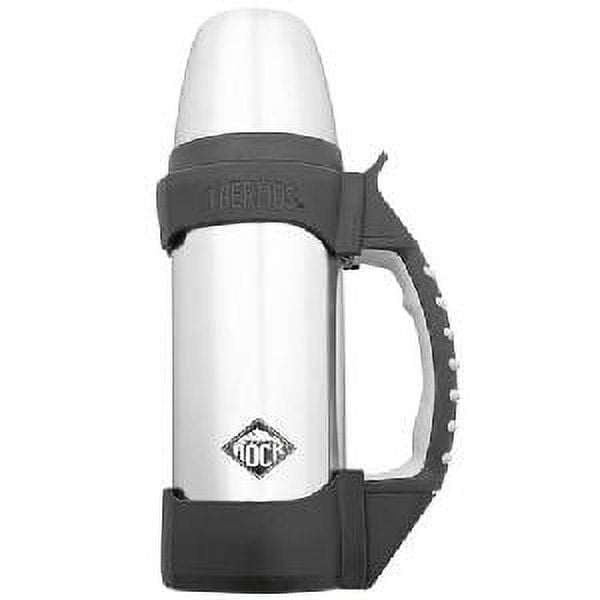 Thermos The Rock Vacuum Insulated 1 Liter Beverage Bottle, stainless  steel/black, 1.1 quart (2510TRI2)
