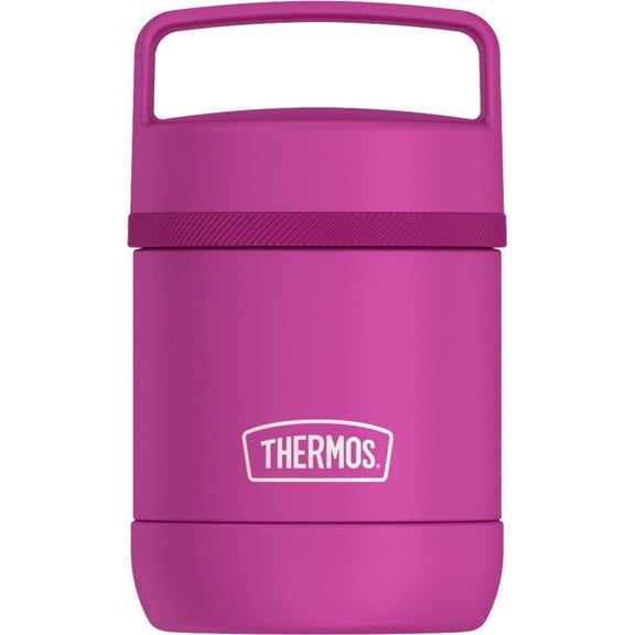 Thermos Stainless Steel Insulated Food Jar with Handle, 10oz, Pink, Ideal Use for Workday Meals and Travel, Made for Portable Food Storage, Dishwasher Safe, For Hot and Cold Food