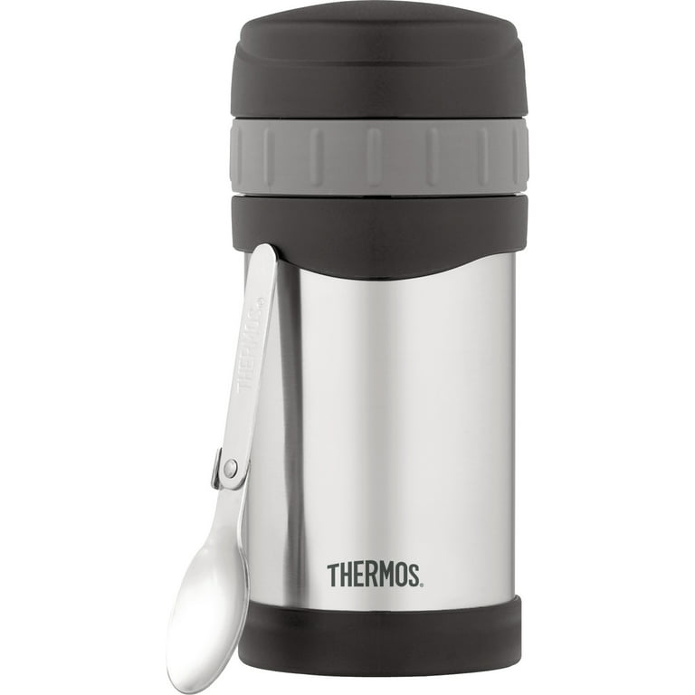  THERMOS Stainless Steel Food Jar, 16 Ounce, Black : Home &  Kitchen