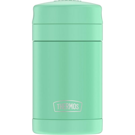 Thermos Vacuum Insulated Food Jar with Folding Spoon, Sea Foam, 16 Ounce