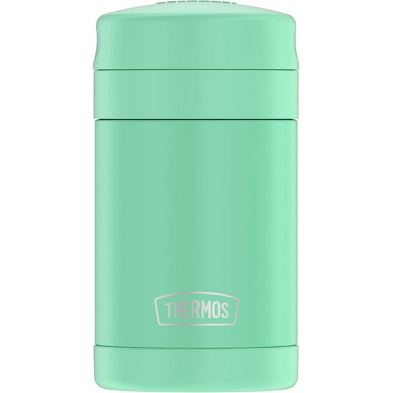 Thermos Vacuum Insulated Food Jar with Folding Spoon, Sea Foam, 16 Ounce